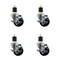 Service Caster 3'' SS Soft Rubber Swivel 1-7/8'' Expanding Stem Caster Set with Brake, 4PK SCC-SSEX20S314-SRS-TLB-178-4 - alternate 1